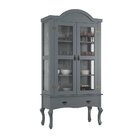 Conjunto Cristaleira Luis Xv Alta Com Balcão 4 P E 4 G De Mad