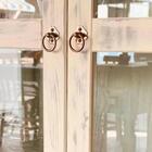 Conjunto Cristaleira Madeira Maciça E Balcão Rústico Branco G