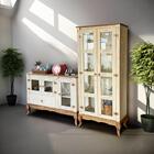 Conjunto Cristaleira Madeira Maciça E Balcão Rústico Branco G