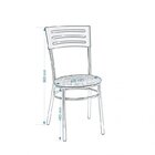 Conjunto Cromado Mesa Quadrada Com Tampo E 4 Cadeiras Com Ass