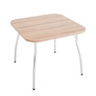 Conjunto Cromado Mesa Quadrada Com Tampo E 4 Cadeiras Com Ass