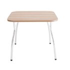 Conjunto Cromado Mesa Quadrada Com Tampo E 4 Cadeiras Com Ass