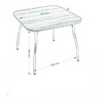 Conjunto Cromado Mesa Quadrada Com Tampo E 4 Cadeiras Com Ass