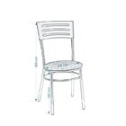 Conjunto Cromado Mesa Retangular 4101 Tampo Madeirado Com 4 C