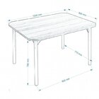 Conjunto Cromado Mesa Retangular 4101 Tampo Madeirado Com 4 C