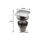 Conjunto Cuba De Apoio Atena Com Valvula Click Inox