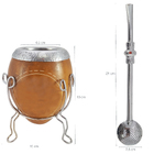 Conjunto Cuia E Bomba Para Chimarrão Com Tripé De Porongo Pai