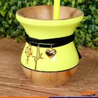 Conjunto Cuia Verde Neon E Bomba Aço Inox Verde Neon Para Chi