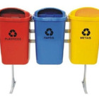 Conjunto De 03 Lixeiras Para Coleta Seletiva 50 Litros Jsn