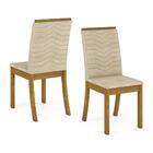 Conjunto De 04 Cadeira Para Sala De Jantar Isa Linho Henn