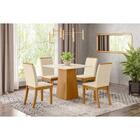 Conjunto De 04 Cadeira Para Sala De Jantar Isa Linho Henn