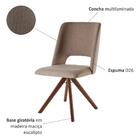 Conjunto De 04 Cadeiras De Jantar Giratória Parma Café Com Le