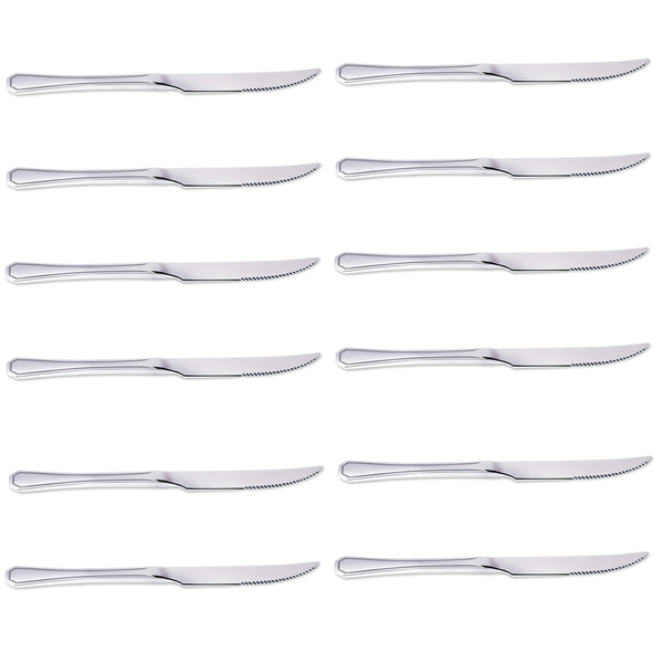 Conjunto De 12 Facas De Churrasco Class Inox Prateado