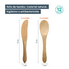 Conjunto De 12 Mini Talheres De Bambu - Oikos Natural U