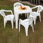 Conjunto De 1 Mesa Tambaú Com 4 Cadeiras Iguape Plástico Poli