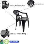 Conjunto De 1 Mesa Tambaú Com 4 Cadeiras Iguape Plástico Poli