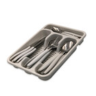 Conjunto De 25 Talheres Em Inox Com Porta Talher Na Cor Cinza