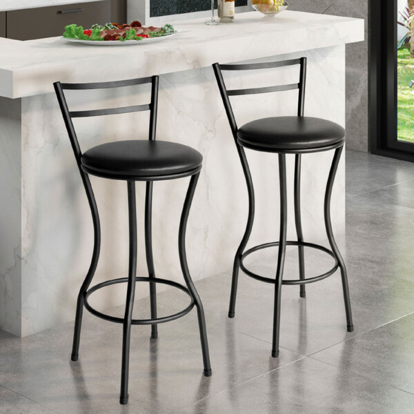 Conjunto De 2 Banquetas Alta Home De Aço De Carbono