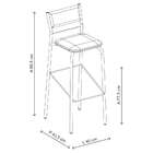 Conjunto De 2 Banquetas Cromado Napa 1743- Carraro - Preto