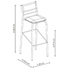 Conjunto De 2 Banquetas Cromado Napa 1743- Carraro - Preto