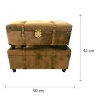 Conjunto De 2 Baús L Hermitage Soft Em Madeira E Veludo