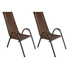 Conjunto De 2 Cadeira Canadá Para Área Externa De Aço Carbono