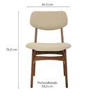 Conjunto De 2 Cadeira Erica Bege