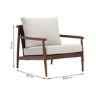 Conjunto de 2 Cadeiras 70x82,5cm Alumínio e Rattan Retrô Naterial