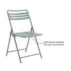 Conjunto de 2 Cadeiras Dobrável 85x49x55cm Aço Verde Café II Naterial