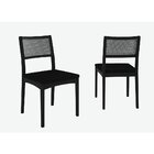 Conjunto De 2 Cadeiras Atlanta- Móveis Clement - Preto Ebaniz