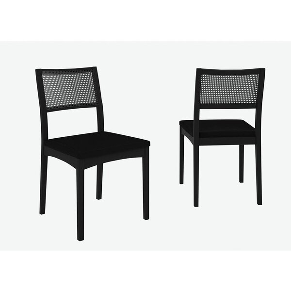 Conjunto De 2 Cadeiras Atlanta- Móveis Clement - Preto Ebaniz