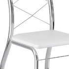 Conjunto De 2 Cadeiras Cromado Napa 1710- Carraro - Branco