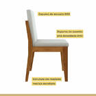 Conjunto De 2 Cadeiras De Cozinha Lady Mel Natural/linho Off