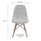 Conjunto De 2 Cadeiras Eiffel Estofada Branca