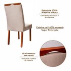 Conjunto De 2 Cadeiras Em Madeira Maciça E Estofada Cristal A