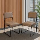 Conjunto De 2 Cadeiras Flórida Couro Sintético Sala De Jantar