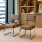 Conjunto De 2 Cadeiras Flórida Couro Sintético Sala De Jantar