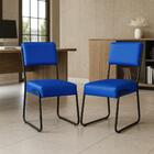 Conjunto De 2 Cadeiras Flórida Couro Sintético Sala De Jantar