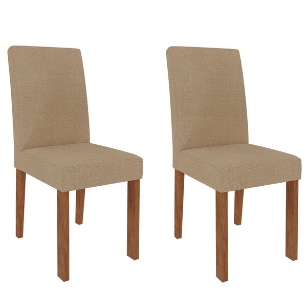 Conjunto De 2 Cadeiras Maia - Cimol - Savana / Gengibre