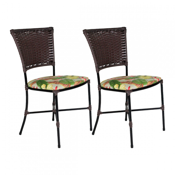 Conjunto de 2 Cadeiras para Área Externa Gramado Fibra Junco