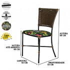 Conjunto de 2 Cadeiras para Área Externa Gramado Fibra Junco