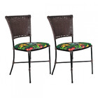 Conjunto de 2 Cadeiras para Área Externa Gramado Fibra Junco