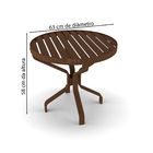 Conjunto De 2 Cadeiras Ripado Alumínio Marrom Tela Mocca