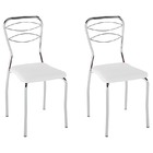 Conjunto De 2 Cadeiras Vinil Pc11  - Pozza - Branco
