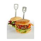 Conjunto De 2 Espetos Para Hamburguer Caveira E Fogo Gefu
