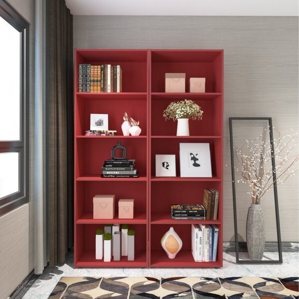 Conjunto De 2 Estantes Para Livros 1,2x1,8m Multy Espresso Mó