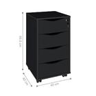 Conjunto De 2 Gaveteiros Hamm Preto