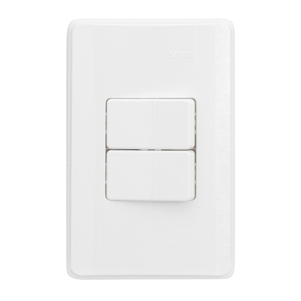 Conjunto de 2 Interruptores Simples 10A Branco S19 Simon