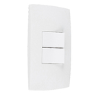 Conjunto de 2 Interruptores Simples Branco Lille Lexman