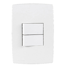 Conjunto de 2 Interruptores Simples Branco Lille Lexman